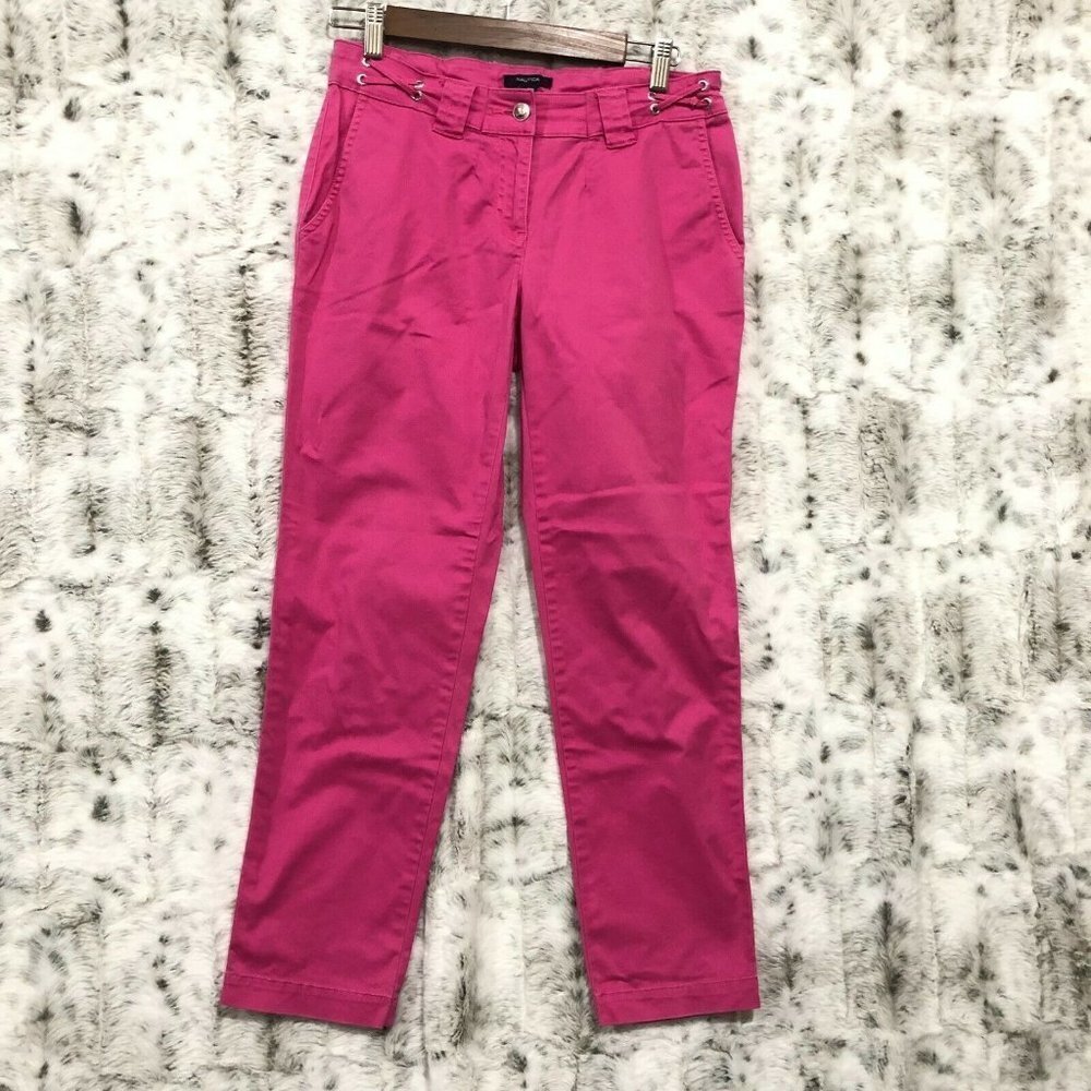 Nautica Ladies' Stretch Ankle Crop Pants Trouser Hot Pink Size 2
